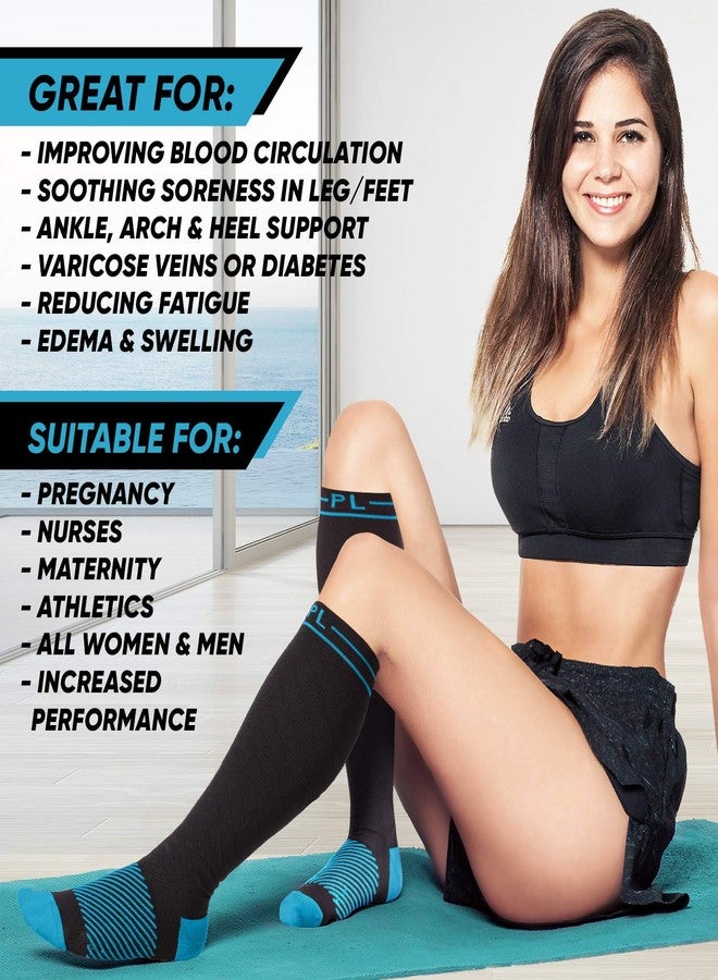 POWERLIX Compression Socks for Women & Men (Pair) for Neuropathy Swelling Pain Relief 20-30 mmHg Medical Knee-high Stockings - Image 4